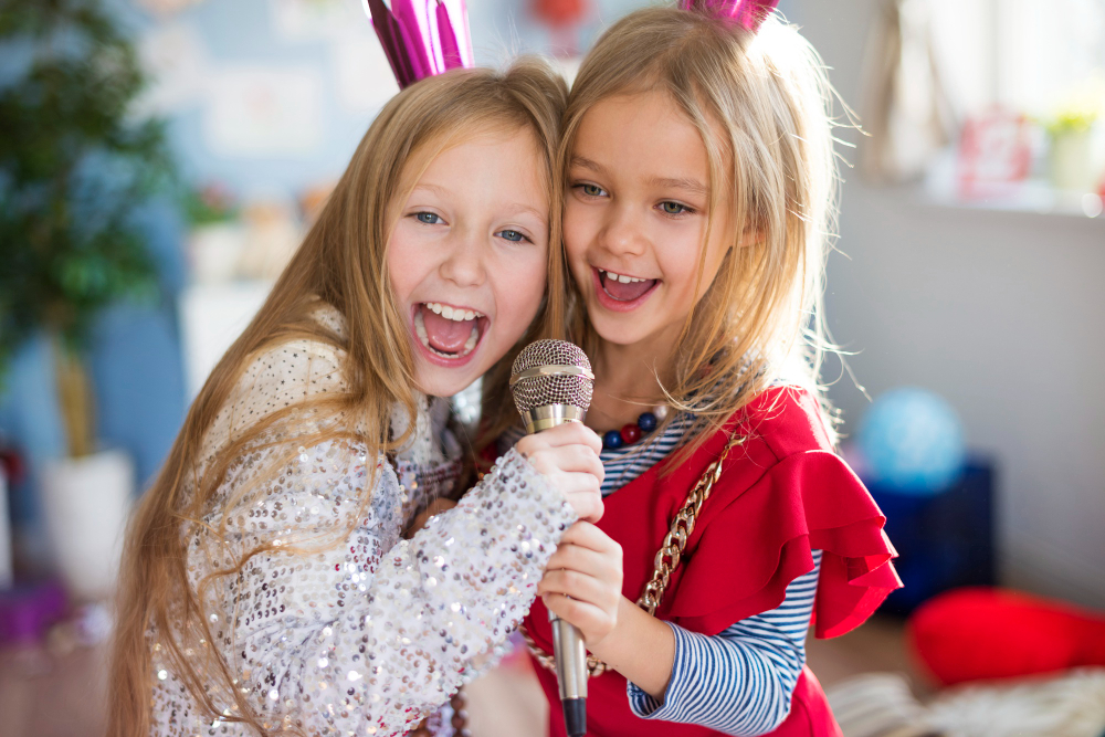 Kids can enjoy karaoke as part of their entertainment.